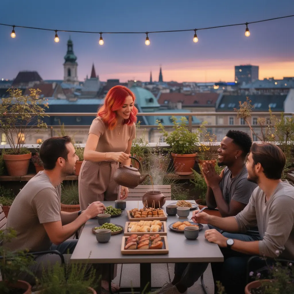 Karamellás aromák és Hojicha tea, ízletes kombináció egy pohárban.